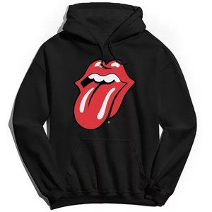 NWOT Rolling Stones Iconic Logo Graphic Hoodie Sweatshirt Unisex Size M